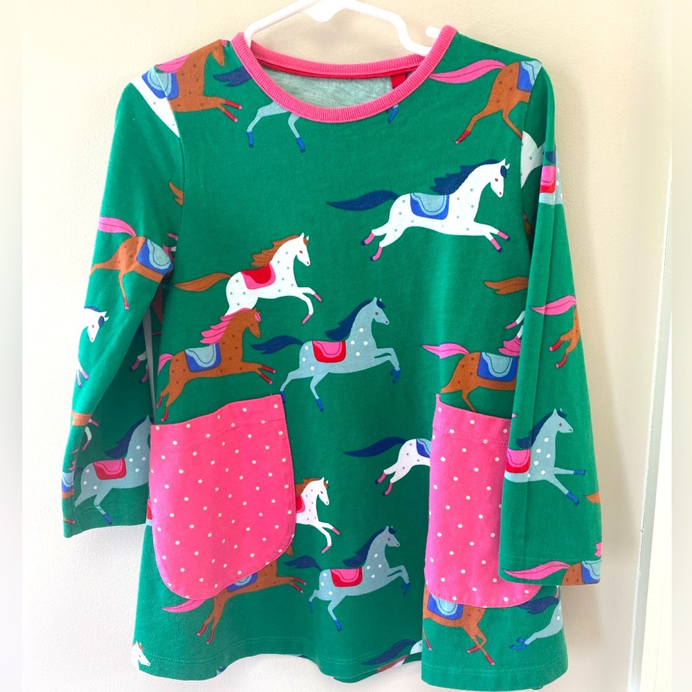 Mini Boden Girls Jersey Pocket Tunic Dress